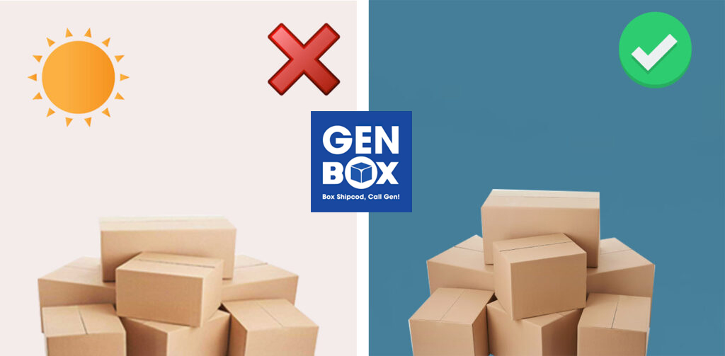 Đặt hộp carton tại những nơi thoáng khí, khô ráo