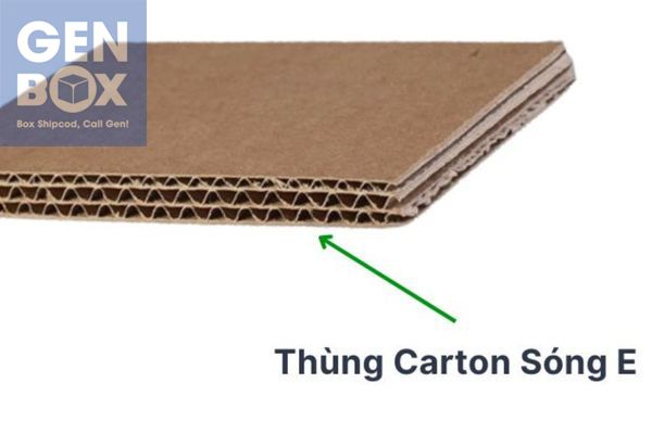 Sóng carton loại E – mỏng nhẹ, tiết kiệm chi phí, thích hợp làm hộp quà tặng, mỹ phẩm.