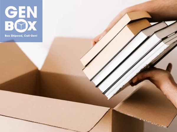 Ứng dụng của hộp carton đối khẩu Genbox trong đóng gói quần áo, đồ gia dụng, thực phẩm và hàng xuất khẩu.