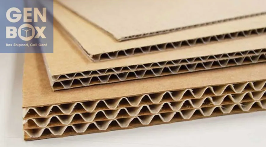Ứng dụng các loại sóng carton A, B, C, E, F trong sản xuất hộp carton tại Genbox.