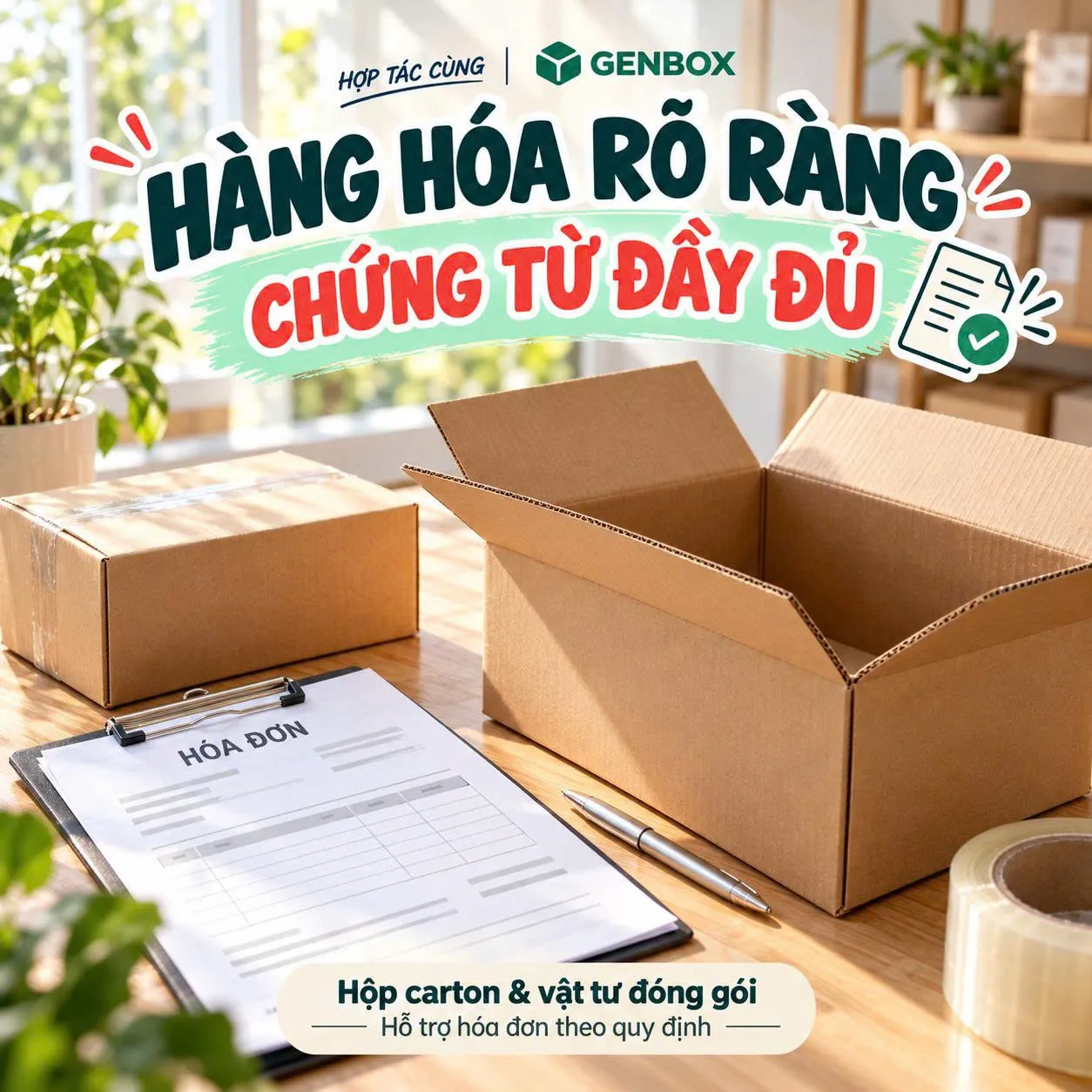 Genbox xuất đầy đủ hóa đơn đến mọi khách hàng