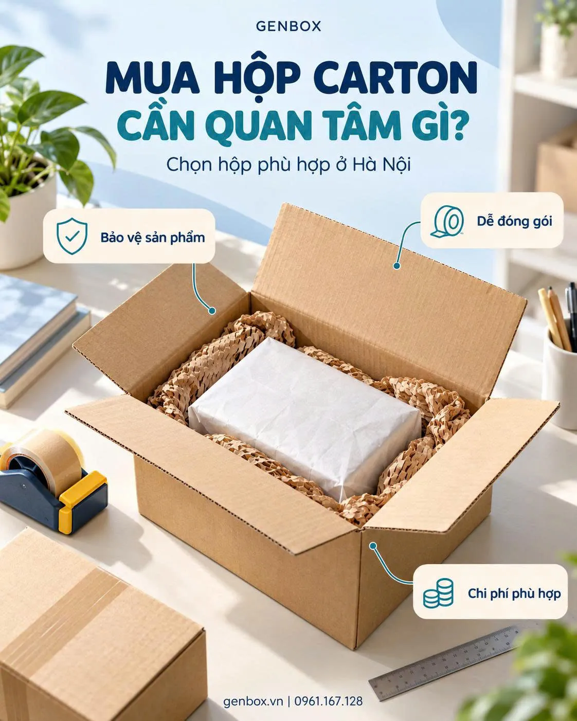 Genbox - Đơn vị cung cấp hộp carton tại Thanh Trì, Long Biên (Hà Nội)