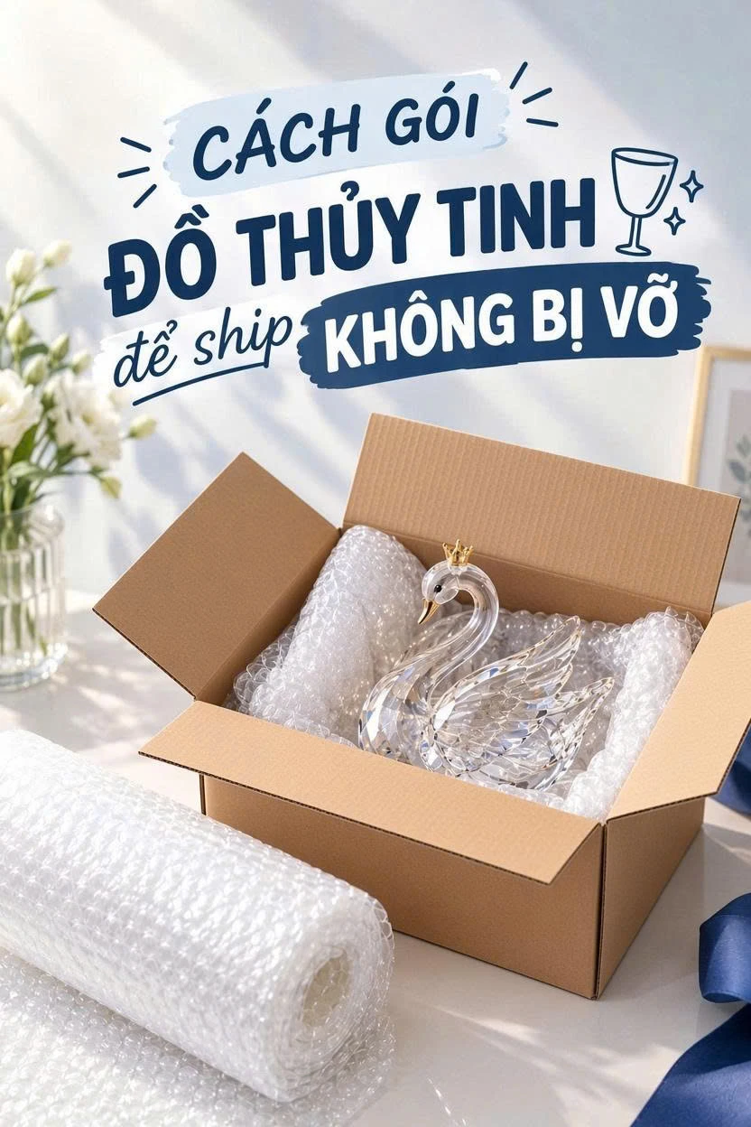 Cách gói đồ thủy tinh để gửi ship không bị xước, sứt vỡ