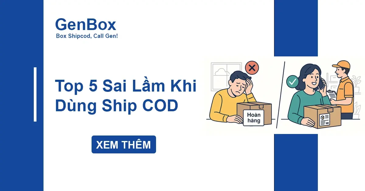 Top 5 Sai Lầm Phổ Biến Của Các Nhà Bán Hàng Khi Dùng Ship COD