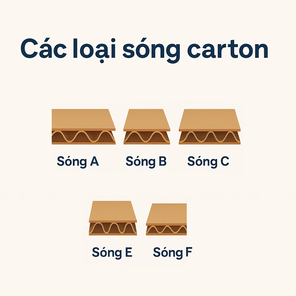 Các Loại Sóng Trong Sản Xuất Hộp Carton - Tìm Hiểu Chi Tiết Từng Loại Sóng