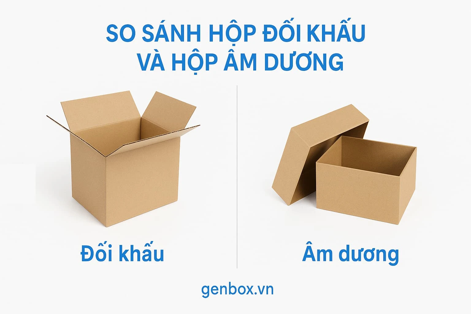 Hộp carton đối khẩu và hộp carton âm dương – Điểm khác biệt nổi bật